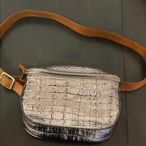 Clare V. silver belt bag